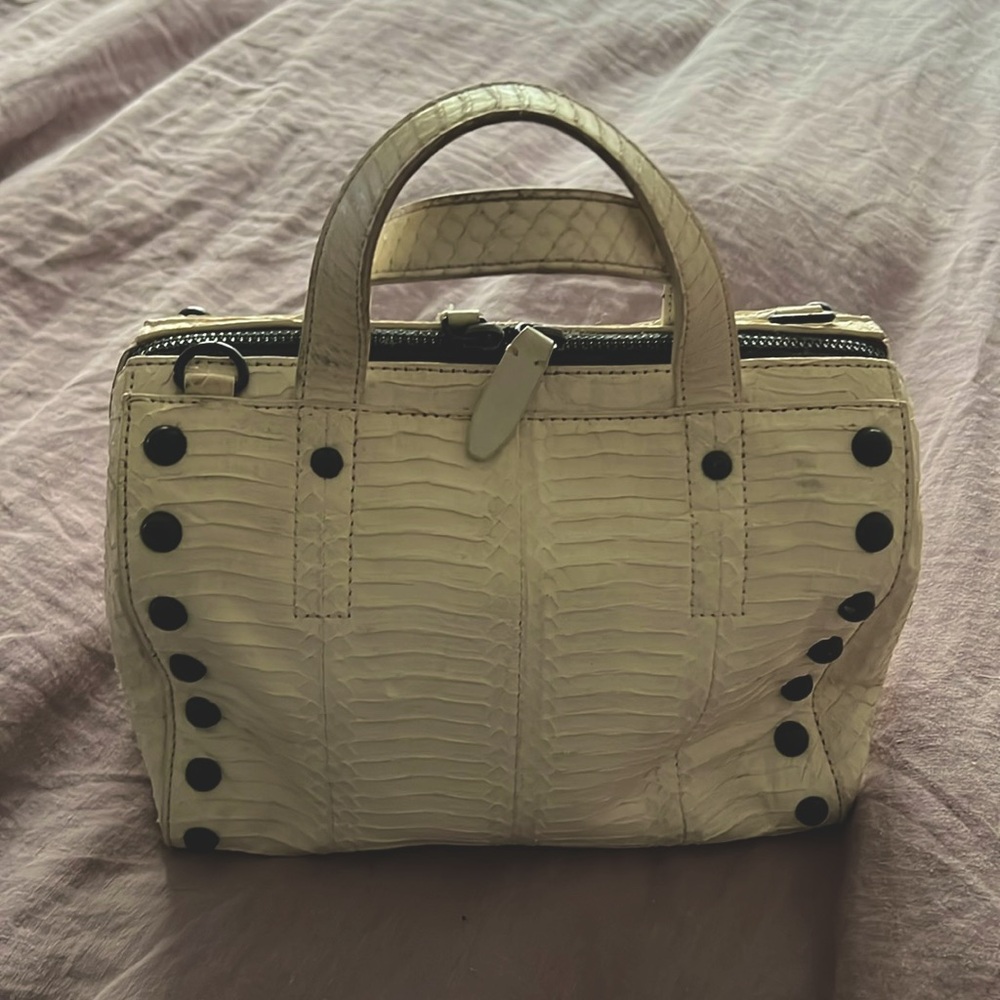 Loeffler Randall Python Print Top Handle Purse - image 1